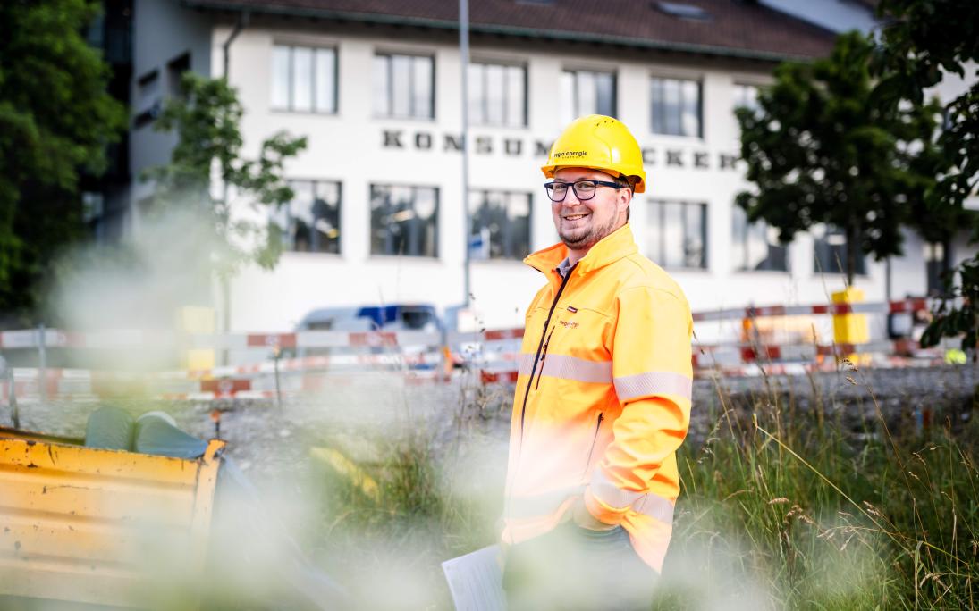 Baustelle Fernwärme Erschliessung 