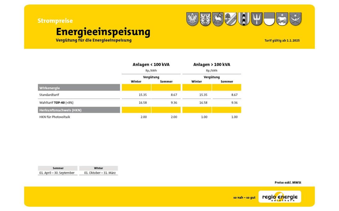 Energieeinspeisung